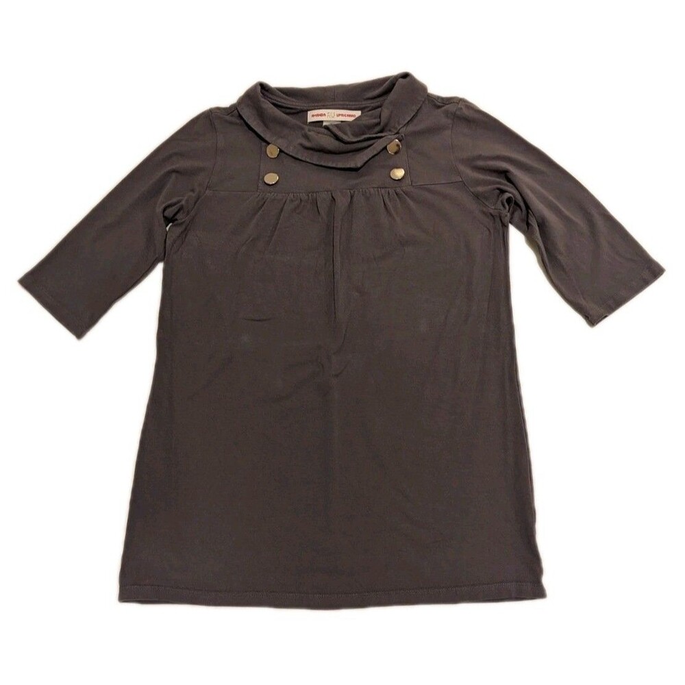 Amanda Uprichard Woman Size S Cowl Neck Tunic Shirt Military Coquette Preppy Y2K